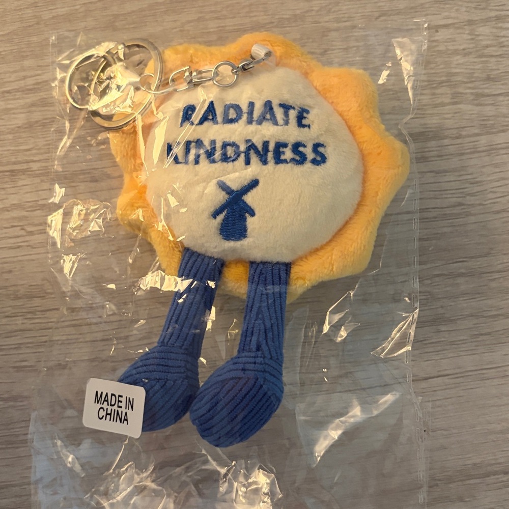 Dutch Bros Radiate Kindness Keychain - Yellow and Blue